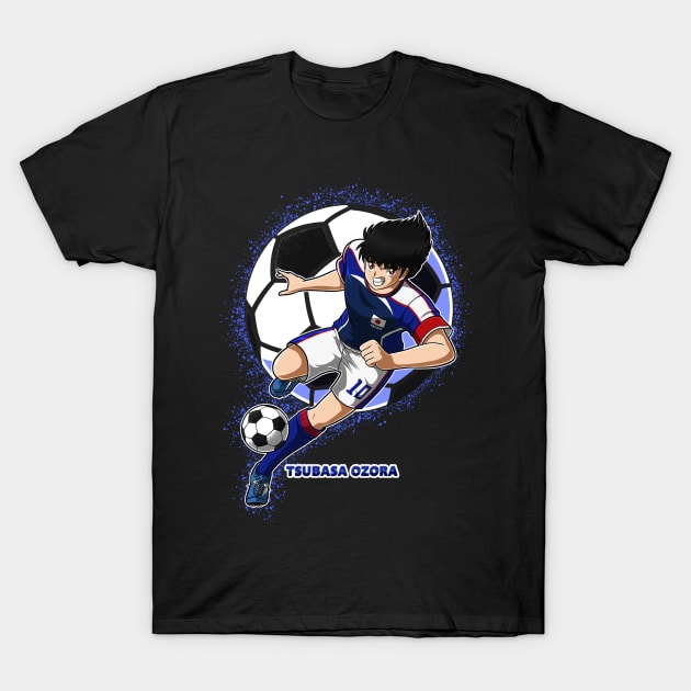 Captain Tsubasa Tsubasa Ozora Drive Shoot T-Shirt by Paradox Studio